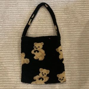 fluffy bear tote bag